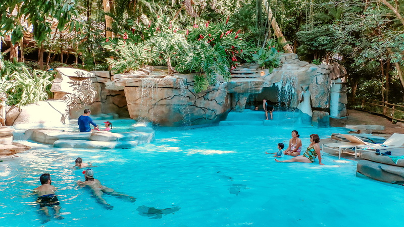 swimming pool, brazil, 2K, group of people, outdoors, vacations, trip, building, people, men, lifestyles, hotel, sport, lake, turquoise colored, person