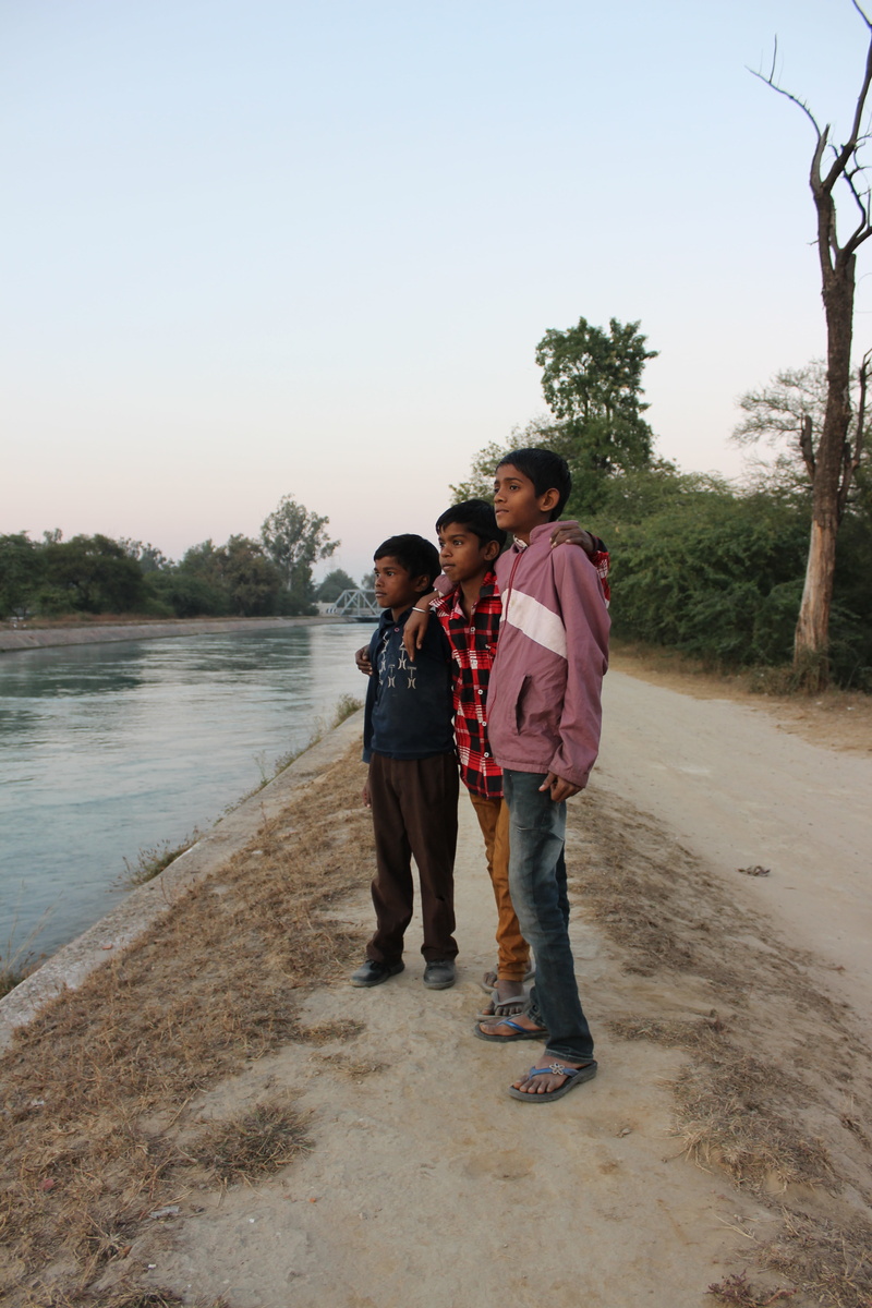 tree, sister, full length, boys, love, patiala, outdoors, positive emotion, plant, water, river, sky, casual clothing, bonding, emotion, two people, child