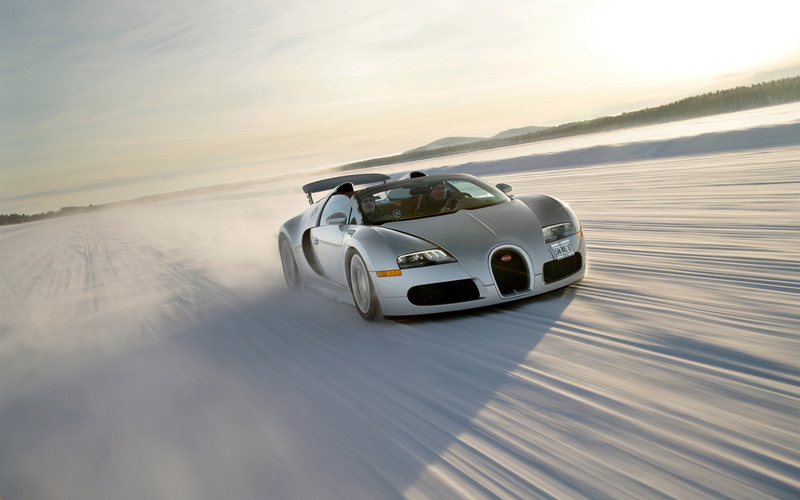Sport, Bugatti, Speed, 2K, Veyron, Grand, Roadster, Snow, 2008