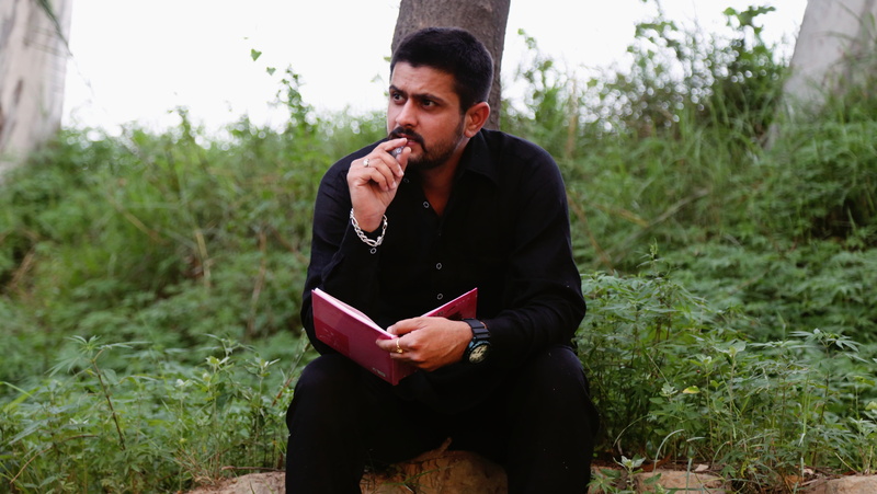 thinking, punjabi, casual clothing, 5K, advice, lifestyles, men, young men, nature, looking, standing, boy, book, outdoors, day, sitting, one person, writer