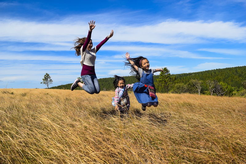 khmer, family, female, group of people, happiness, nature, person, parent, emotion, young, land, casual clothing, leisure activity, girl, mondulkiri, human