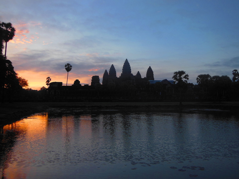 tourism, no people, plant, architecture, tree, building exterior, sunset, heritage, Ancient, world, archeology, monument, Vat, waterfront, Angkor, 2K