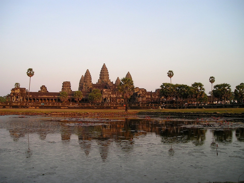 famous Place, buddhism, architecture, khmer, temple - Building, 1080P, angkor Wat, nature, cambodia, clear sky, india, sky, waterfront, the past, southeast