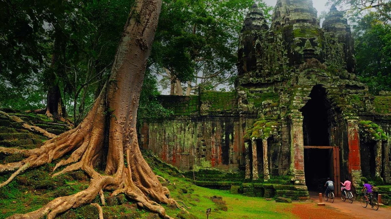 ruined, place of worship, angkor thom, tourism, spirituality, ancient civilization, ancient, archaeology, history, built structure, building, outdoors