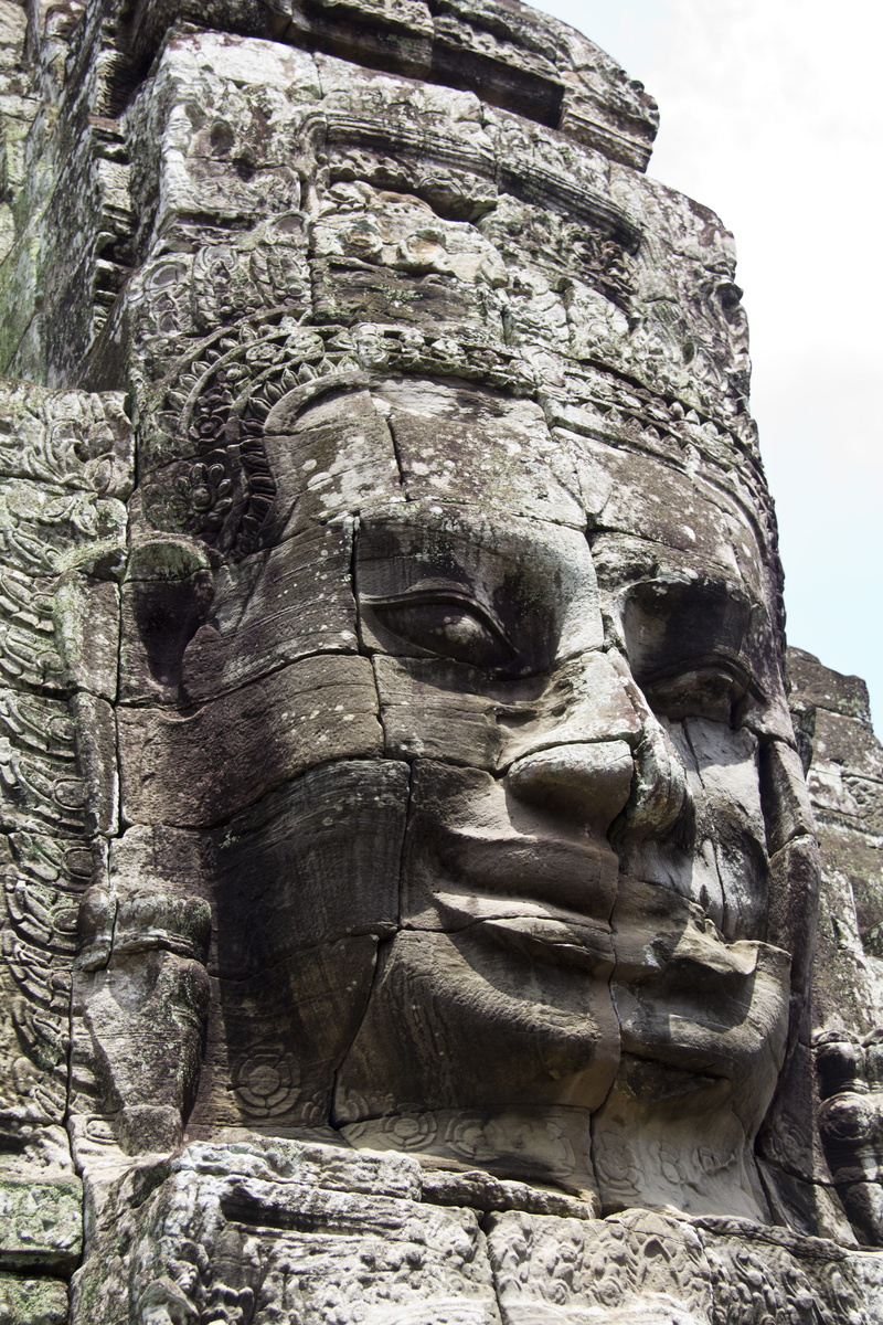tourist, ancient, spirituality, religious, temple, face, 5K, human representation, old, carving, siem reap, history, belief, thom, monument, the past