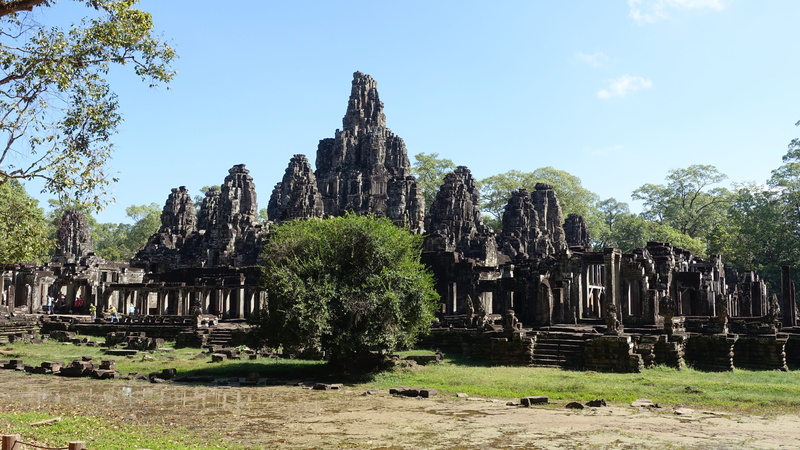 no people, temple, outdoors, travel, place of worship, building, spirituality, day, tree, ancient, built structure, nature, religion, siem reap, angkor thom