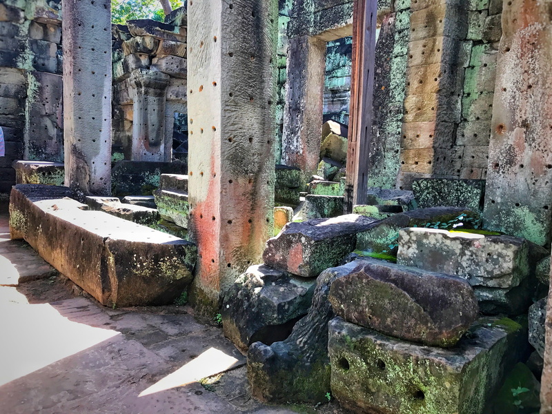 building, weathered, built structure, reflection, day, no people, the past, ruined, cambodia, old, nature, wall, temple, building exterior, abandoned, heritage