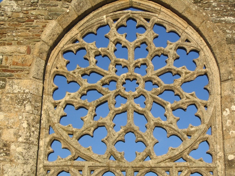 tourism, ancient, 12th century, art and craft, languidou chapel, france, circle, window, floral pattern, arch, medieval, belief, rose, pattern, 1080P