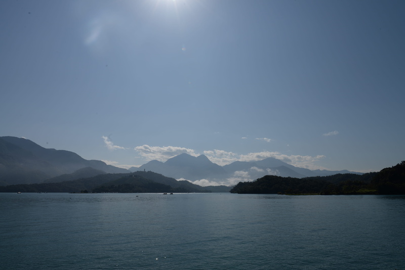 reflection, tranquility, 5K, water, sky, taiwan, waterfront, beauty in nature, mountain, sun moon lake national scenic area, outdoors, nature, no people