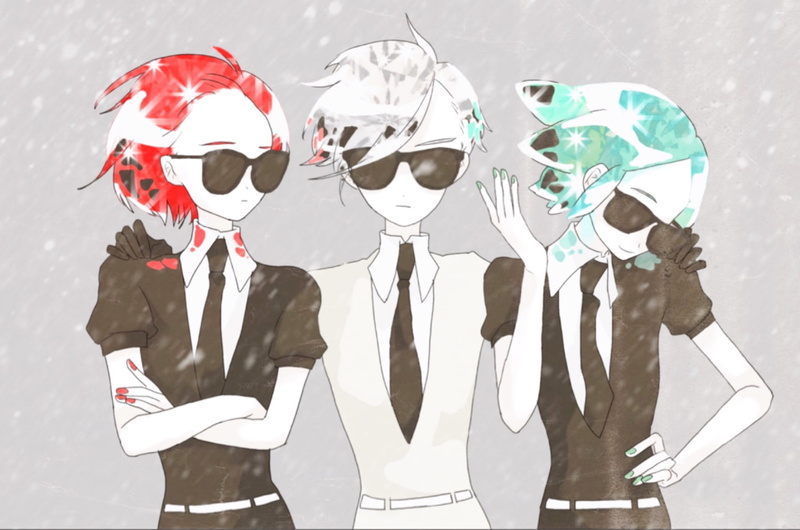 Antarcticite (Houseki no Kuni), anime, Houseki no Kuni, 720P, anime girls, Cinnabar (Houseki no Kuni), Phos (Houseki no Kuni)
