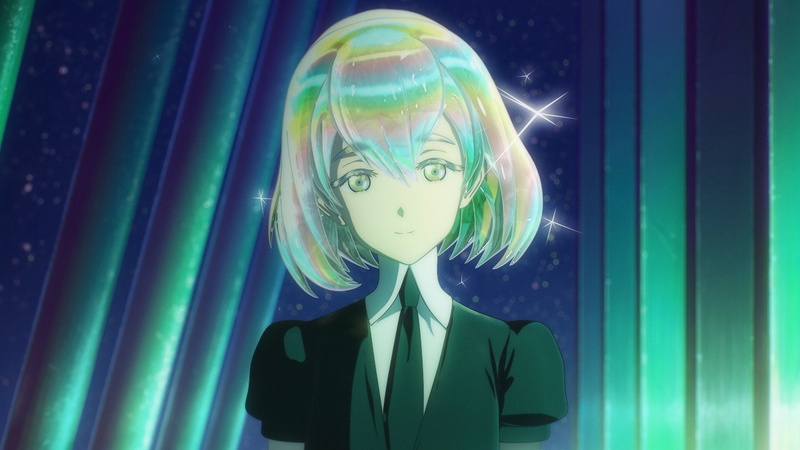 digital composite, men, 1080P, anime, one person, real people, Houseki no kuni, sphere, front view, headshot, indoors, representation, young men, young adult