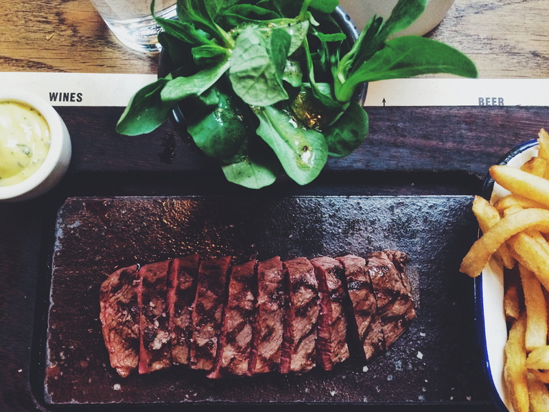 serving size, high angle view, grilled, freshness, ready-to-eat, barbecue, beef, table, elite apartment covent garden, meat, healthy eating, savory sauce