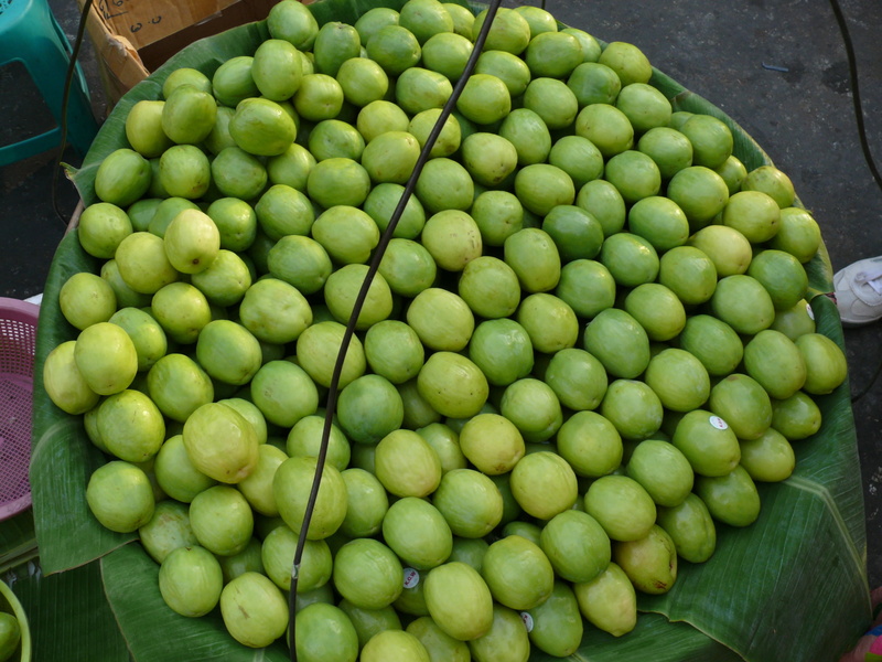 market stall, large group of objects, fruit, still life, container, green color, day, freshness, close-up, for sale, yangon, abundance, market, food, no people