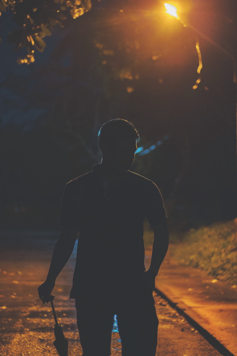 rear view, blue, silhouette, young adult, 5K, outdoors, illuminated, myanmar, night, men, photography, sunset, yangon, beautiful, nature, short exposure