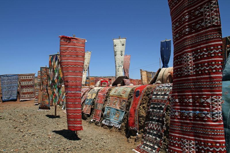 marrakesh, industry, landscape, clear sky, multi colored, religion, blue, nature, outdoors, Morocco, building, art and craft, sky, Rugs, Shop, day, building exterior