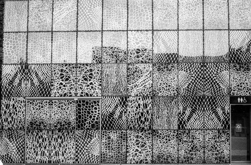 grid, architecture, toilet, boundary, metal, built structure, yashica, security, outdoors, monochrome, design, full frame, fish, backgrounds, steel, electro