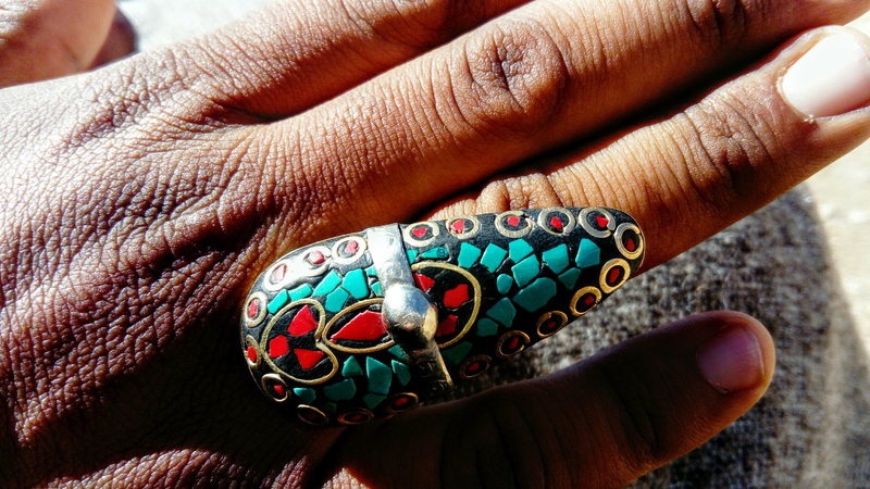 adult, turquoise colored, hand, human limb, like, personal accessory, nice, art and craft, day, morocco, 4K, colorful, ornate, outdoors, fashion, jewelry