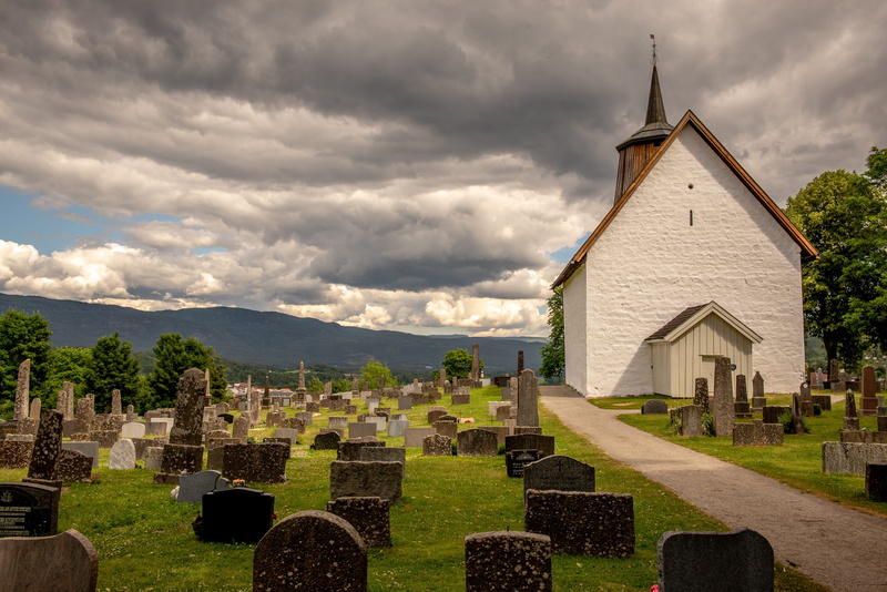day, no people, stone, grave, outdoors, architecture, cemetery, tombstone, church, place of worship, sky, telemark norway, graveyard, religion, the past