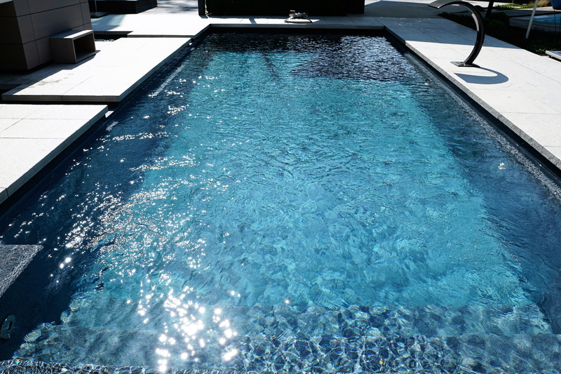 sunlight, turquoise colored, high angle view, reflection, swimming lane marker, blue, sports And Fitness, waterfront, sport, pool, relaxation, absence