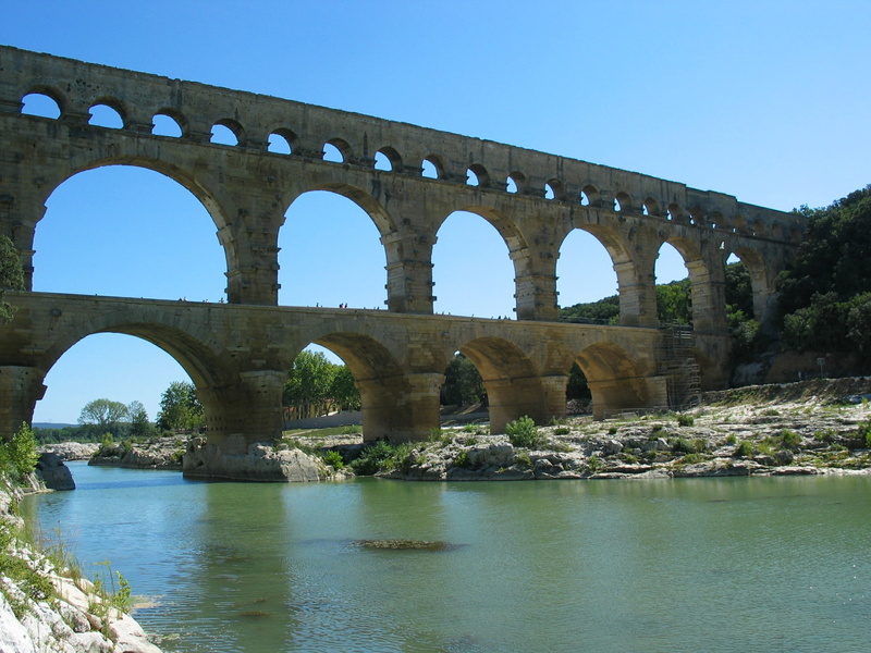 architecture, bridge, art, Gard, hd, bridges, Pont, guard, du, 1080P