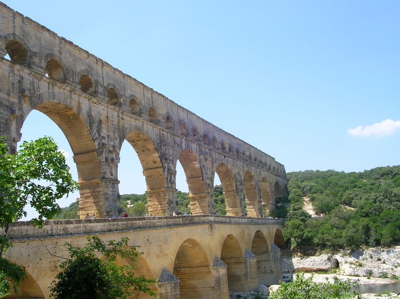 bridge, architectural column, tourism, famous, transportation, nature, aqueduct, history, architecture, arch bridge, arched, plant, travel destinations