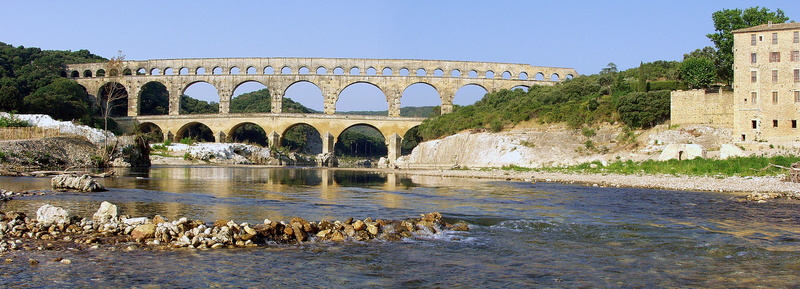 outdoors, historic, architecture, tourism, no people, Roman, monument, travel destinations, aqueduct, connection, Pont Du Gard, building exterior, France