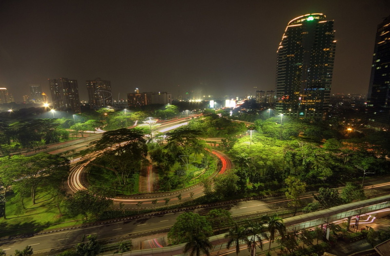 Cities, Jakarta, Java (Indonesia), 1080P, Night, Indonesia