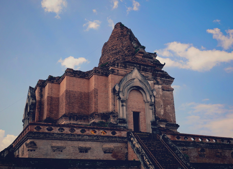 the past, nature, red brick, ancient temple, buddhism, buddhist temple, asian ruins, spirituality, culture, ornate, buddhist, belief, thaialnd, cloud - sky