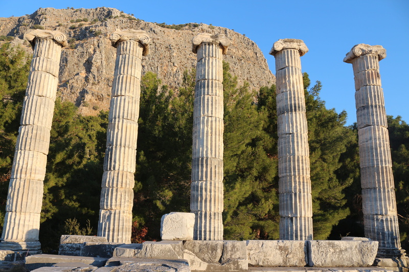 history, sky, old ruin, building exterior, priene, ancient civilization, ancient, travel destinations, temple, travel, archaeology, no people, architecture