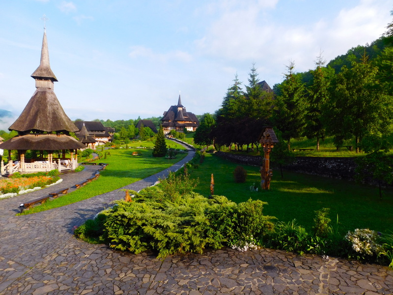 day, built structure, plant, no people, cultures, building exterior, monastic, Barsana, building, architectural, water, 4K, romania architecture, temple - Building