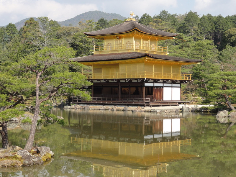 temple, reflection, japan, temple - Building, waterfront, outdoors, plant, china - East Asia, belief, kinkakuji, asia, religion, pavilion, no people, day