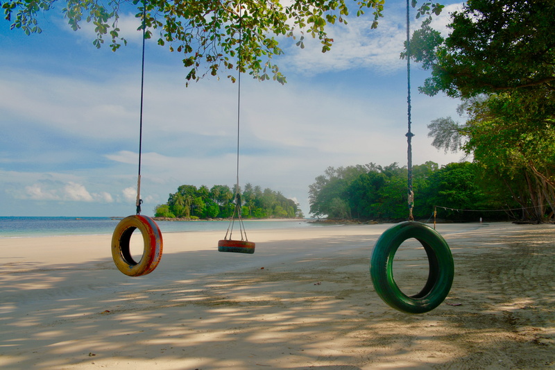 nature, nirwana beach club, tranquility, shape, transportation, bintan, tire, scenics - nature, beach, 5K, no people, lake, indonesia, outdoors, tire swing