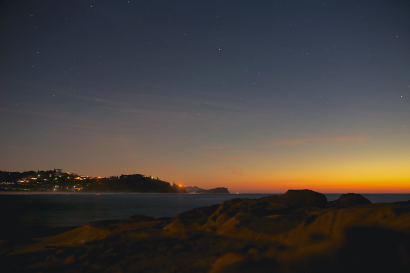 light, sunset, nature, orange color, sky, star - space, beauty, sea, haze, tranquil scene, australia, no people, reflection, stars, night, silhouette, sun