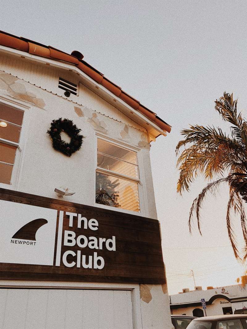 california, tower, surf shop, tropical climate, house, clear sky, outdoors, no people, 2K, text, western script, day, sky, arecaceae, the board club, nature