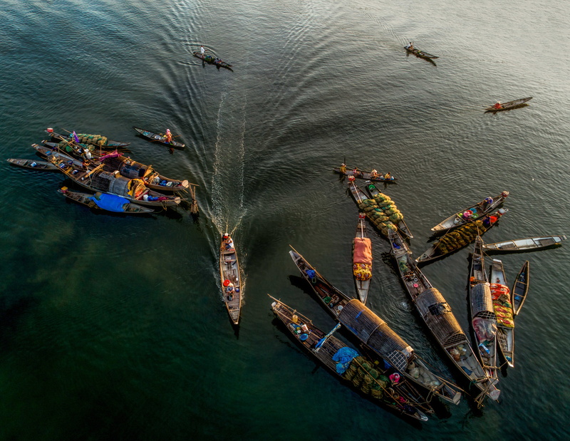 no people, dam chuon, nature, day, sea, travel, hue, water, 5K, mode of transportation, body, assorted, outdoors, ship, scenics - nature, high angle view