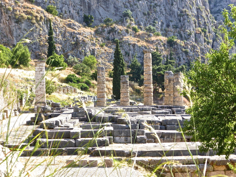 rock formation, rock, formation, classical, historic, travel, tourism, rock - object, old Ruin, mountain, 4K, delphi, roman, tree, marble, history, no people
