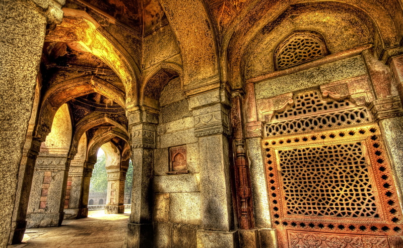 day, ancient, arch, delhi, history, brown, old, indoors, Architecture, built structure, low angle view, the past, 4K, travel destinations, place of worship
