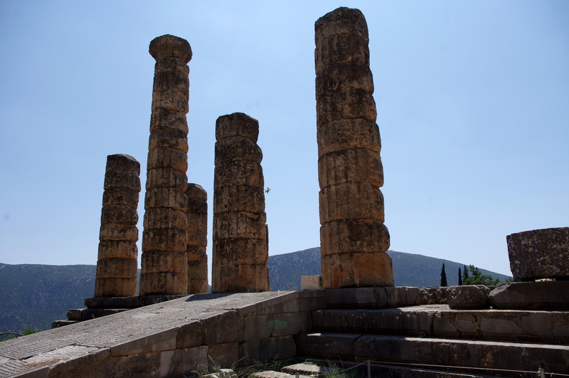 ruined, travel destinations, old ruin, delphi, archaeology, excavations, no people, outdoors, day, 4K, history, sky, the past, ancient, travel, old, architectural column