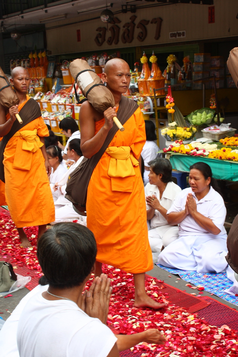 volunteer, walk, ceremony, buddhists monks, spirituality, thailand, gold, adult, crowd, sitting, togetherness, buddhism, group of people, traditions, large group of people