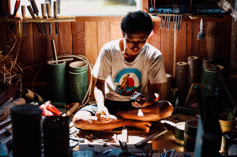 nyaungshwe, business, myanmar (burma), occupation, indoors, lifestyles, front view, casual clothing, young men, 4K, container, travel, burma, myanmar