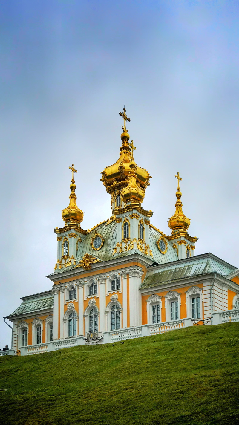 history, human, downtown, peterhof grand palace, travel destinations, 4K, belief, urban, outdoors, petergof, low angle view, temple, spire, shrine, built structure