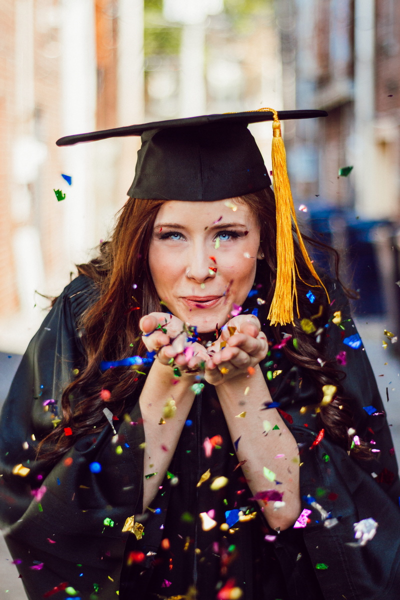 blue eyes, beautiful woman, adult, assorted, looking at camera, hands, student, hair, happy, blowing, brunette, pass, graduation, young women, smiling