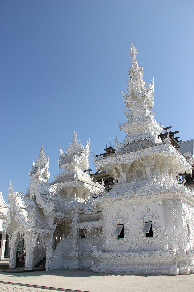 building exterior, religion, wat rong khun, white church, built structure, snow, nature, art, winter, thailand art, place of worship, the white temple