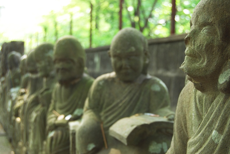 human representation, focus on foreground, art and craft, sitting, sculpture, group of people, spirituality, the past, rear view, kawagoe, male likeness