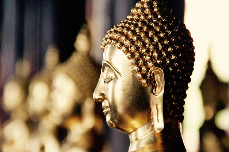 thai buddha, gold, shrine, statue, asia, human representation, temple - Building, indoors, figure, buddha, belief, art and craft, thailand, southeast, 5K