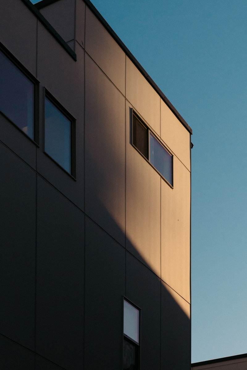 united states, building, town, nature, angle, window, sun, low angle view, outdoors, high rise, building exterior, urban, no people, triangle, sunlight