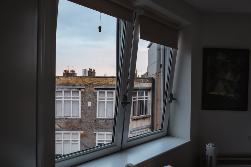 city, town, building, apartment, united kingdom, closed, no people, glass, through window, sky, flat, showing, indoors, 5K, porch, gray, window, day, open