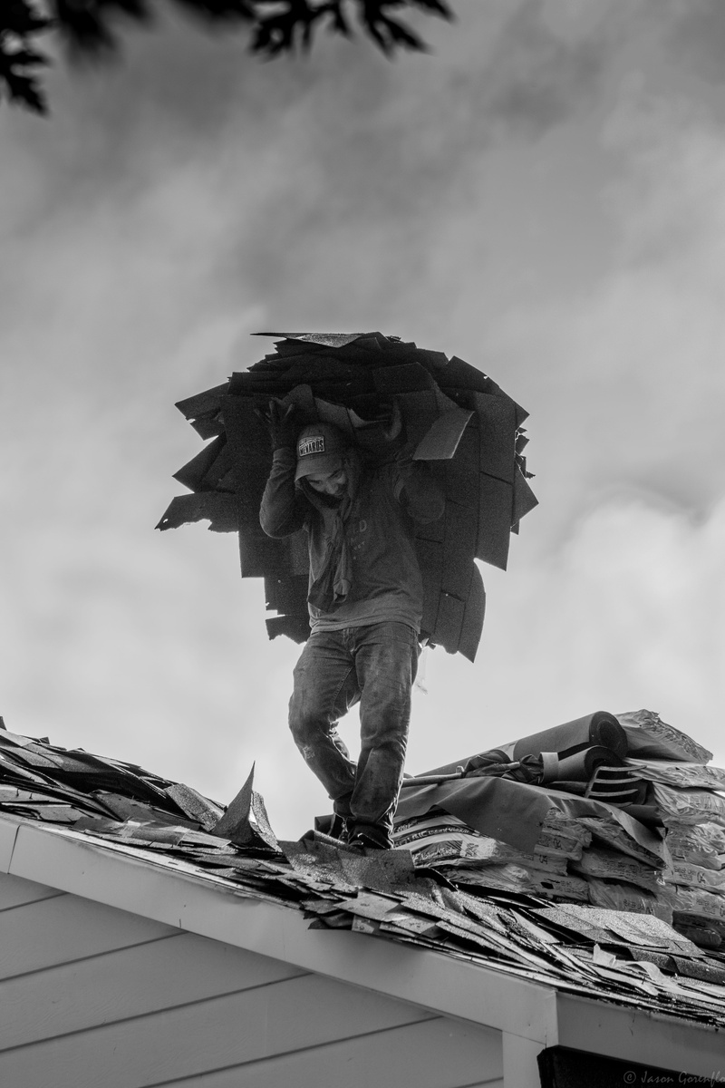roof, angel, heavy duty, building exterior, hard job, architecture, rugs, male likeness, job, Worker, art and craft, carrying, top, cloud - sky, Work, person