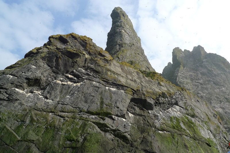 rock - Object, formation, eroded, hight, coastal, mountain range, outdoors, day, guano, low angle view, wild, beauty in nature, rugged, rock formation