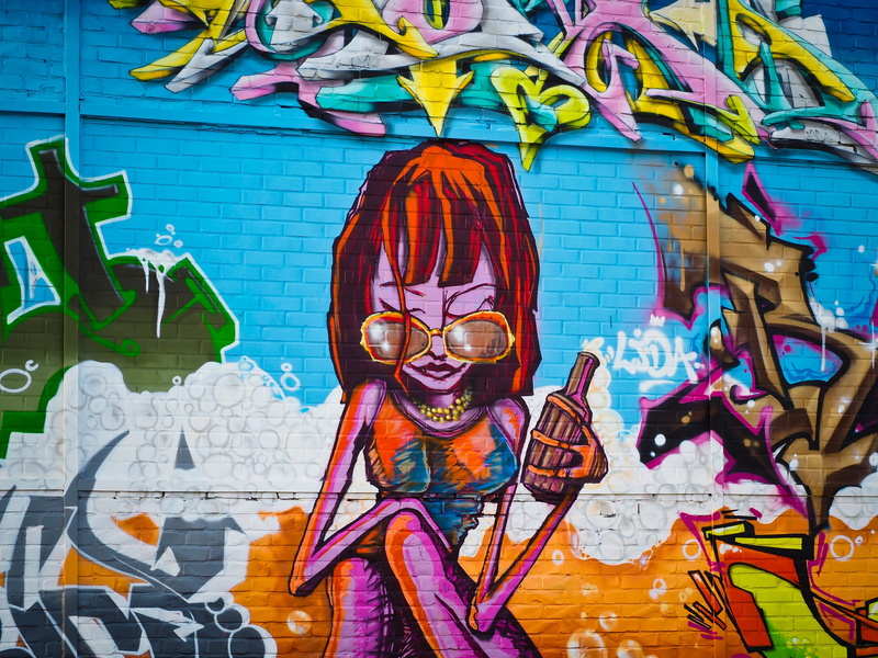 representation, art form, creativity, graffiti, day, woman, sculpture, facade, built structure, wall painting, graffity, düsseldorf, building exterior